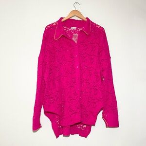 Free People All Day Lace House Shirt